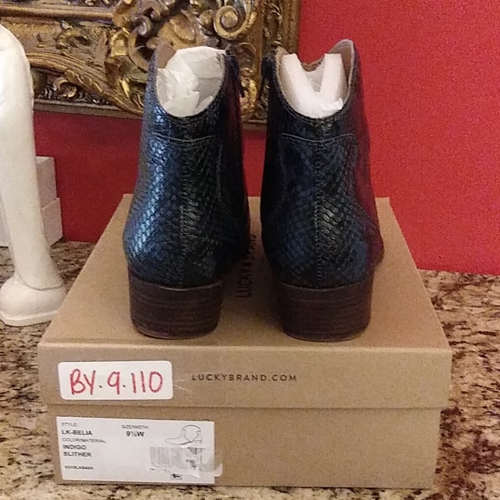 0326 Lucky Brand Belia Leather Ankle Boots* - Picture 4 of 8